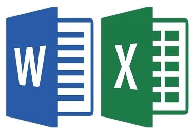 Data entry on Microsoft Office (Word - Excel) with the possibility of computational equations to be the page or chit for $ 10